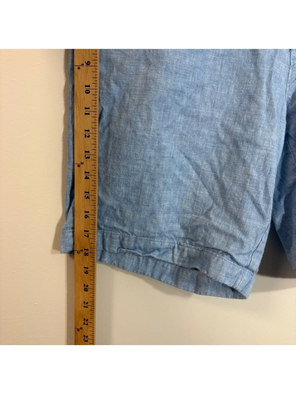 J. Crew Stanton Men's Size 34 Blue Baird McNutt Irish Linen Shorts w/ 9